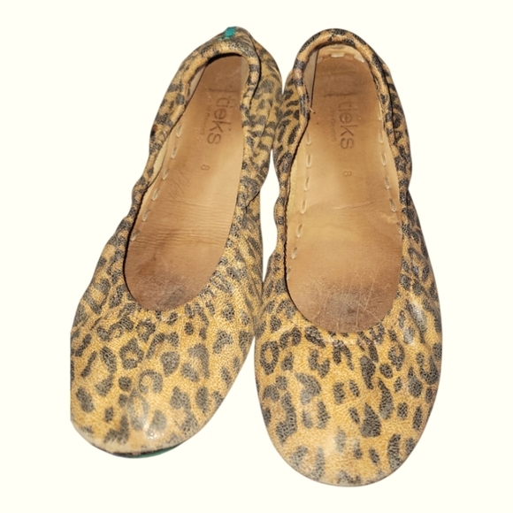 Tieks By Gavrieli Women's Leather Stylish Comfy Leopard  Slip On Ballet Flats 8 - Picture 7 of 12
